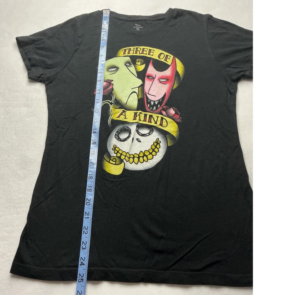 Disney Nightmare Before Christmas Three Of A Kind Graphic Tee Black Medium - Picture 5 of 6